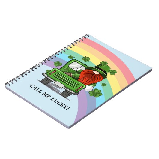 Carnet Appelle-moi Lucky Irish Gnome (Côté gauche)