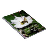 Carnet Apple Blossom & Bee Macro Photo | Personalized Nam (Côté Droit)