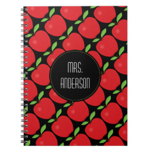 Carnet Apple rouge modèlent, professeur