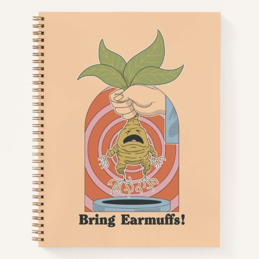 Carnet "Apportez des cache-oreilles !" Graphisme hurleur (Devant)