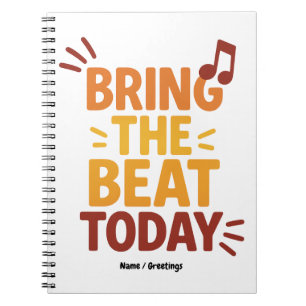 Carnet Apportez le Beat Today Musique rétro colorée