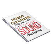 Carnet Appréciation de l'enseignant de musique Cadeau déc (Côté Droit)