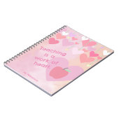 Carnet Appréciation de l'enseignant Merci Apple Heart Mon (Côté gauche)