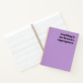 Carnet Appréciation de l'enseignant Retro Superpuissance (Intérieur)