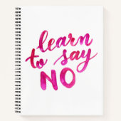 Carnet Apprenez à dire non - rose (Devant)