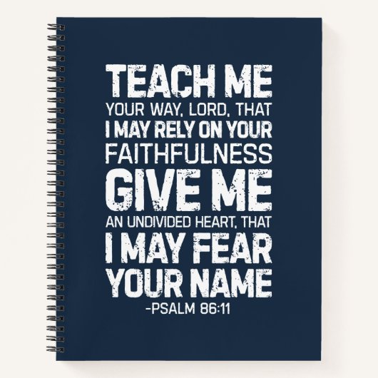 Carnet Apprenez-Moi, Seigneur, Psaume 86:11 (Devant)