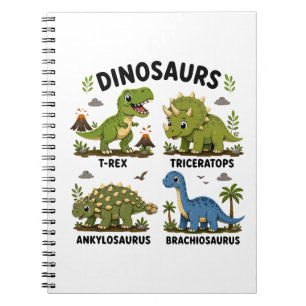 Carnet Apprentissage des espèces de dinosaures pour les e