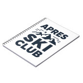 Carnet Apres Ski Club Mountain Logo - Custom Mens Winter  (Côté gauche)