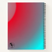 Carnet Aqua Abstrait et Aquarelle rouge Gradient Holo (Dos)