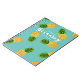 Carnet Aqua ananas (Côté gauche)