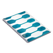 Carnet Aqua Blue Dot Grid Abstract Spiral Photo Notebook (Côté Droit)