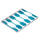 Carnet Aqua Blue Dot Grid Abstract Spiral Photo Notebook (Côté gauche)