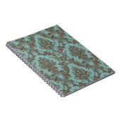 Carnet Aqua Chocolate Damask (Côté Droit)