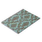 Carnet Aqua Chocolate Damask (Côté gauche)