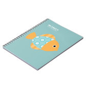 Carnet Aqua cool et poisson orange (Côté gauche)