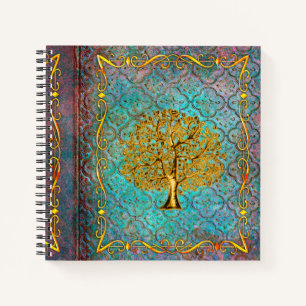 Carnet Aqua et Arbre d'or de la vie Tome antique