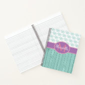 Carnet Aqua et lavande personnalisés (Intérieur)