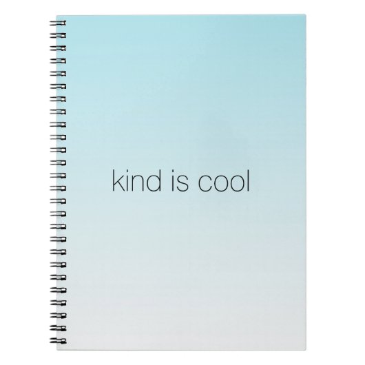 Carnet Aqua Ombre Kind est Cool (Devant)