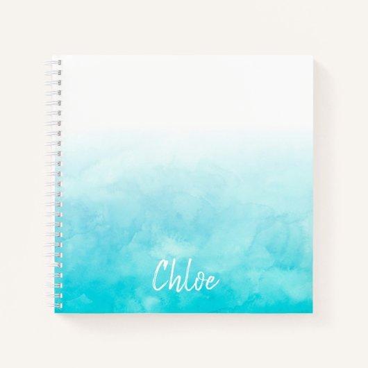 Carnet Aqua Ombre personnalisé (Devant)