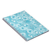 Carnet Aqua tropical Orchidées blanches Hibiscus Floral (Côté Droit)
