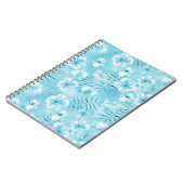 Carnet Aqua tropical Orchidées blanches Hibiscus Floral (Côté gauche)