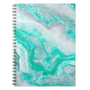 Carnet Aqua White Gemstone Agate Quartz minéral