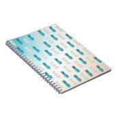 Carnet Aqua WhiteTropical Glam Pineapples (Côté Droit)