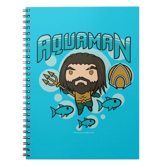 Carnet Aquaman | Chibi Aquaman Graphisme sous-marin (Devant)