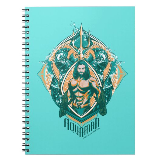Carnet Aquaman | Graphique Aquaman & Trenchers (Devant)