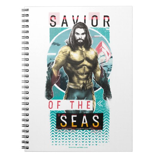 Carnet Aquaman | "Sauveur Des Mers" Graphique Moderniste (Devant)