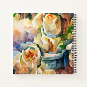 Carnet Aquarela Roses blanches (Dos)