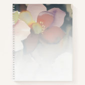 Carnet Aquarelle à gauche Rose floral Script rose (Devant)