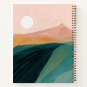 Carnet Aquarelle Abstraite Montagne Rose Vert Jaune (Dos)