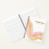 Carnet Aquarelle Abstraite rose et or personnalisée (Intérieur)