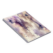 Carnet Aquarelle abstraite violette et beige (Côté Droit)