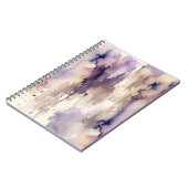 Carnet Aquarelle abstraite violette et beige (Côté gauche)
