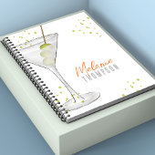 Carnet Aquarelle amusante Simple Cocktail Martini Olives