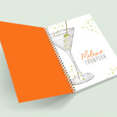 Carnet Aquarelle amusante Simple Cocktail Martini Olives