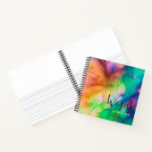 Carnet Aquarelle arc-en-ciel Abstraite (Intérieur)