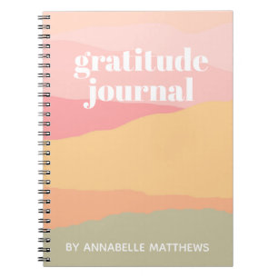 Carnet Aquarelle arc-en-ciel Abstraite Paysage Gratitude