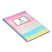 Carnet Aquarelle Arc-en-ciel Pastel Stripes Baking Recett (Côté Droit)