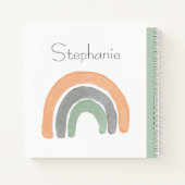 Carnet Aquarelle arc-en-ciel personnalisée Esquisse moder (Dos)