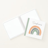 Carnet Aquarelle arc-en-ciel personnalisée Esquisse moder (Intérieur)