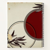 Carnet Aquarelle artistique moderne Feuilles Monogramme (Dos)