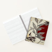 Carnet Aquarelle artistique moderne Feuilles Monogramme (Intérieur)