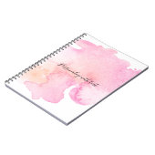 Carnet Aquarelle assez rose de pêche (Côté gauche)