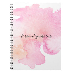 Carnet Aquarelle assez rose de pêche