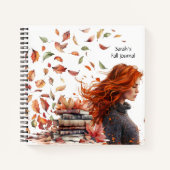 Carnet Aquarelle Automne Feuilles Automne personnalisable (Devant)