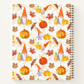 Carnet Aquarelle Automne Gnomes, Citrouille Et Feuille (Dos)