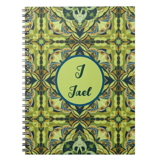 Carnet Aquarelle Azulejo Vert espagnol (Devant)